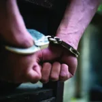 arrested in handcuffs